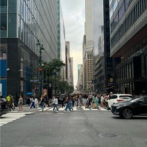 Urban City Street Scene with Modern Buildings